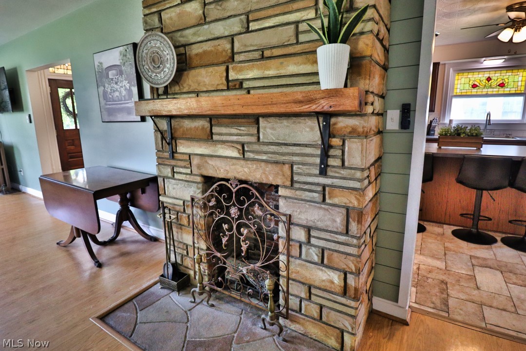822 Main Street Coshocton, OH 43812 - Photo 15 of 28 Fireplace in dining room