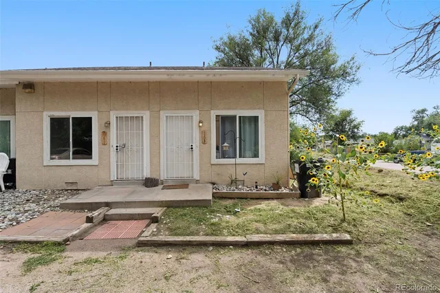 a front view of a house