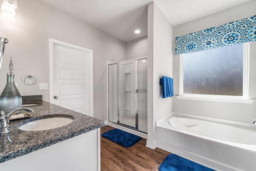 231 Conner Circle Santa Rosa Beach, FL 32459 - Photo 18 of 19 a bathroom with a granite countertop sink and a mirror