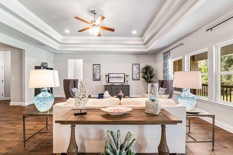 231 Conner Circle Santa Rosa Beach, FL 32459 - Photo 6 of 19 a view of a dining room with furniture and chandelier