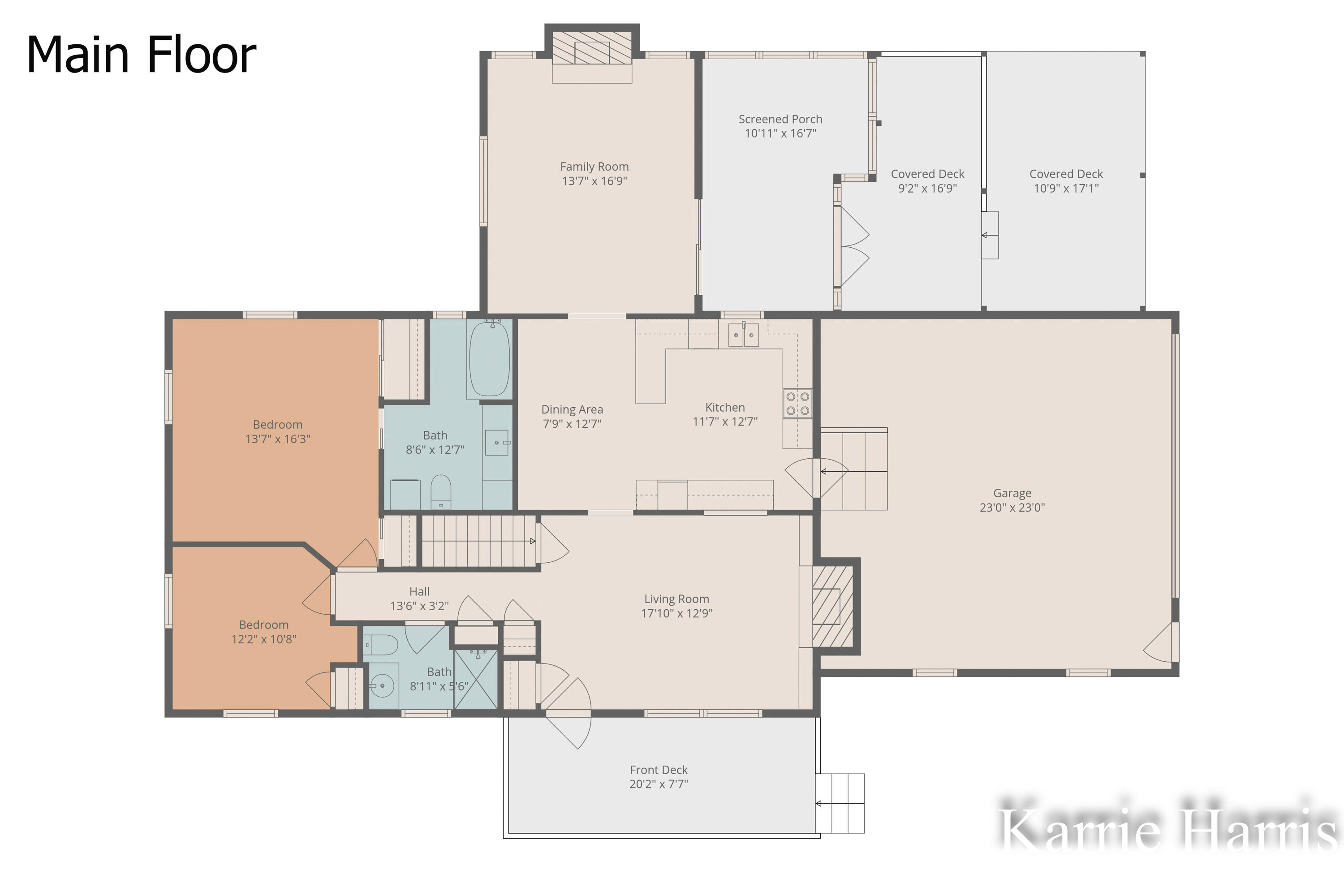 1305 West Ellis Street Belding, MI 48809 - Photo 22 of 34 Main floor layout