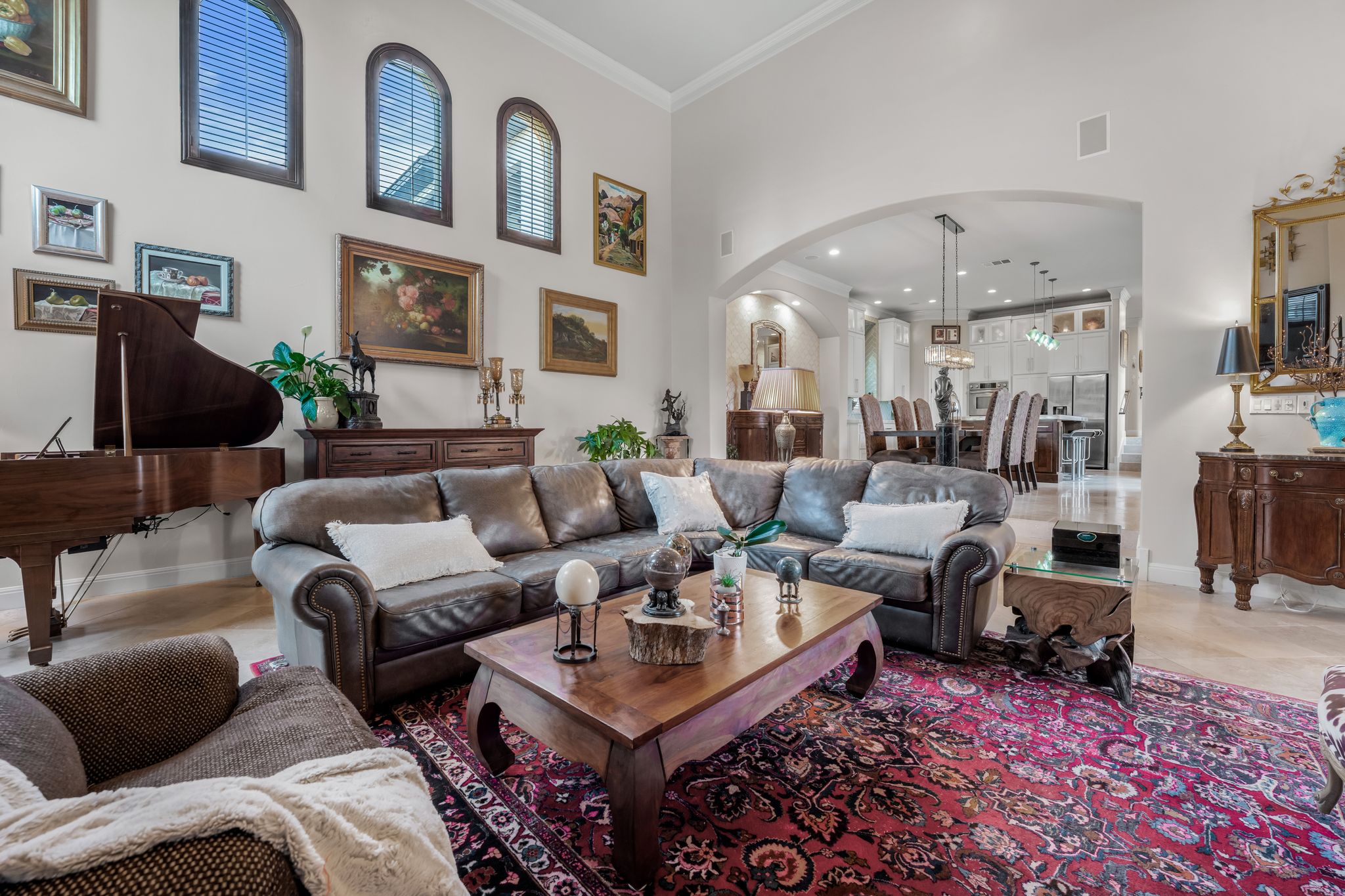 1901 Sea Eagle View Austin, TX 78738 - Photo 13 of 39 Living room with a high ceiling and arched walkways