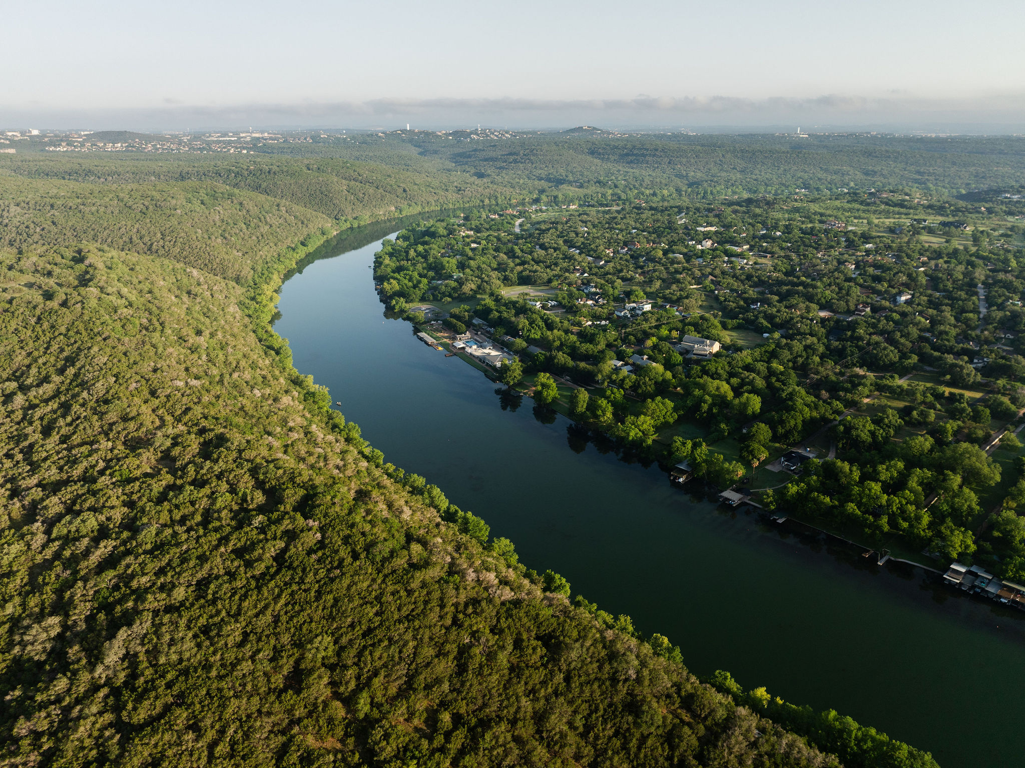 1901 Sea Eagle View Austin, TX 78738 - Photo 38 of 39 Drone / aerial view of Lake Austin above neighborhood