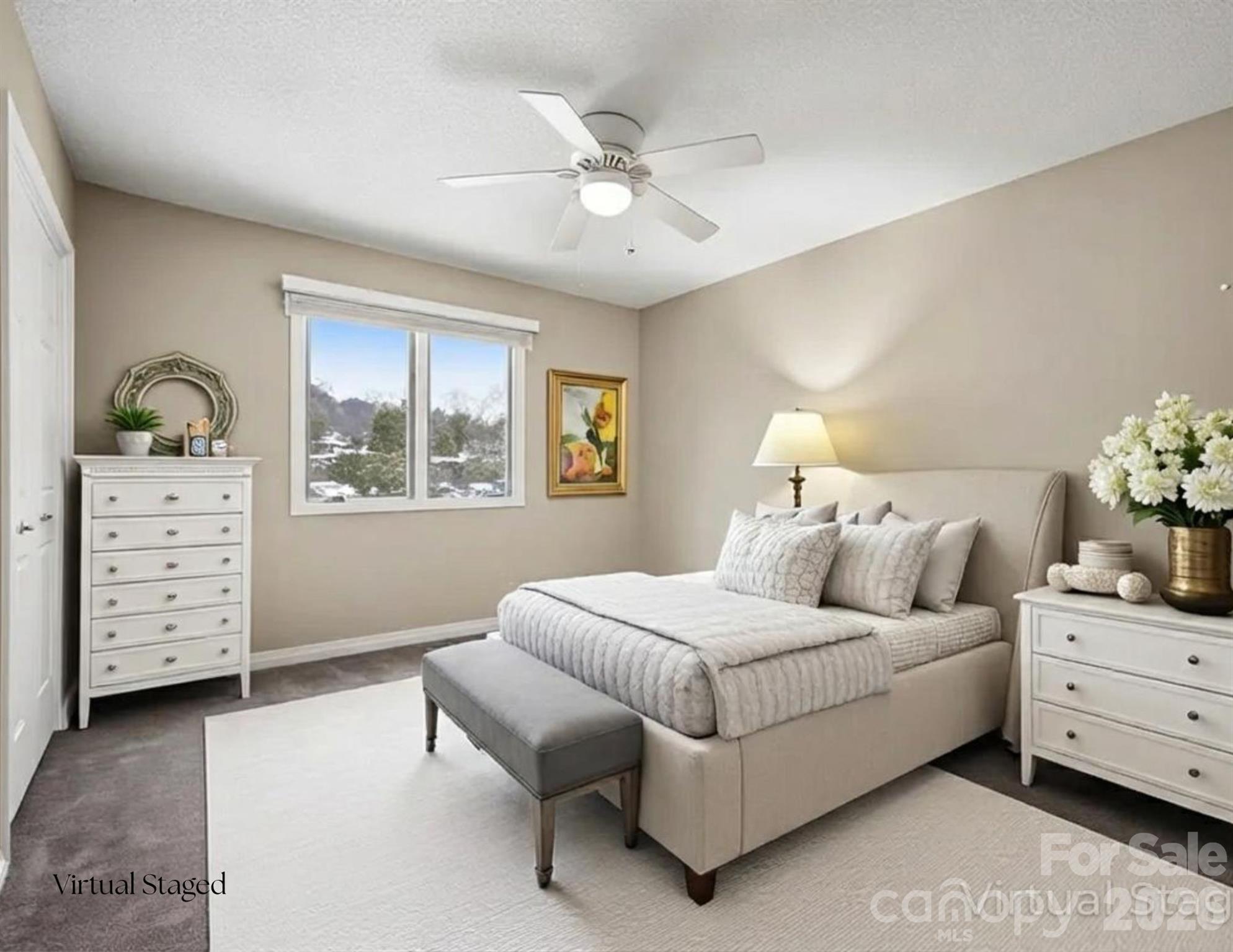 3100 Cove Loop Road Hendersonville, NC 28739 - Photo 25 of 43 a bedroom with a bed and a dresser