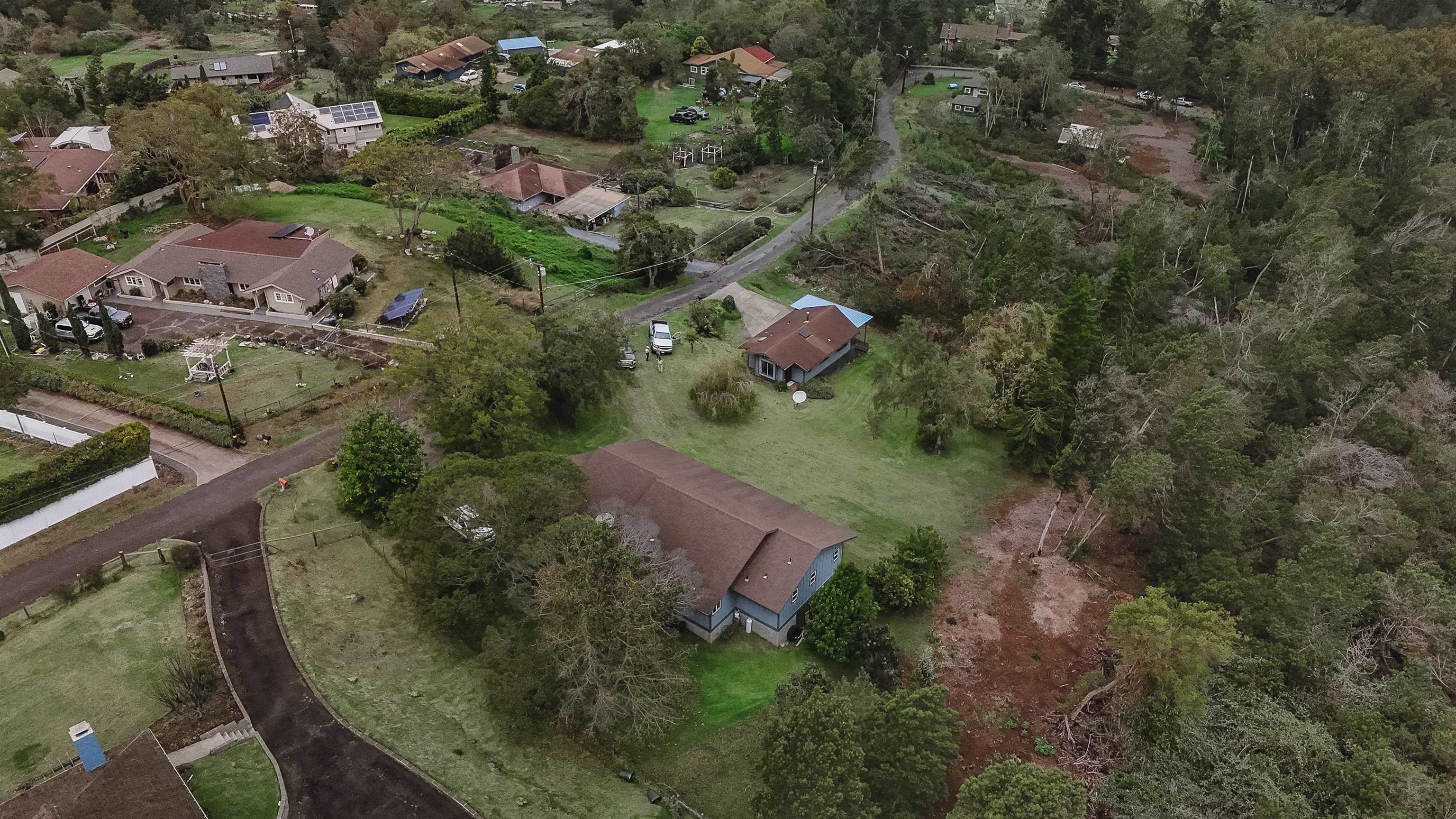 115 Alae Road Kula, HI 96790 - Photo 42 of 50 an aerial view of a house with a yard