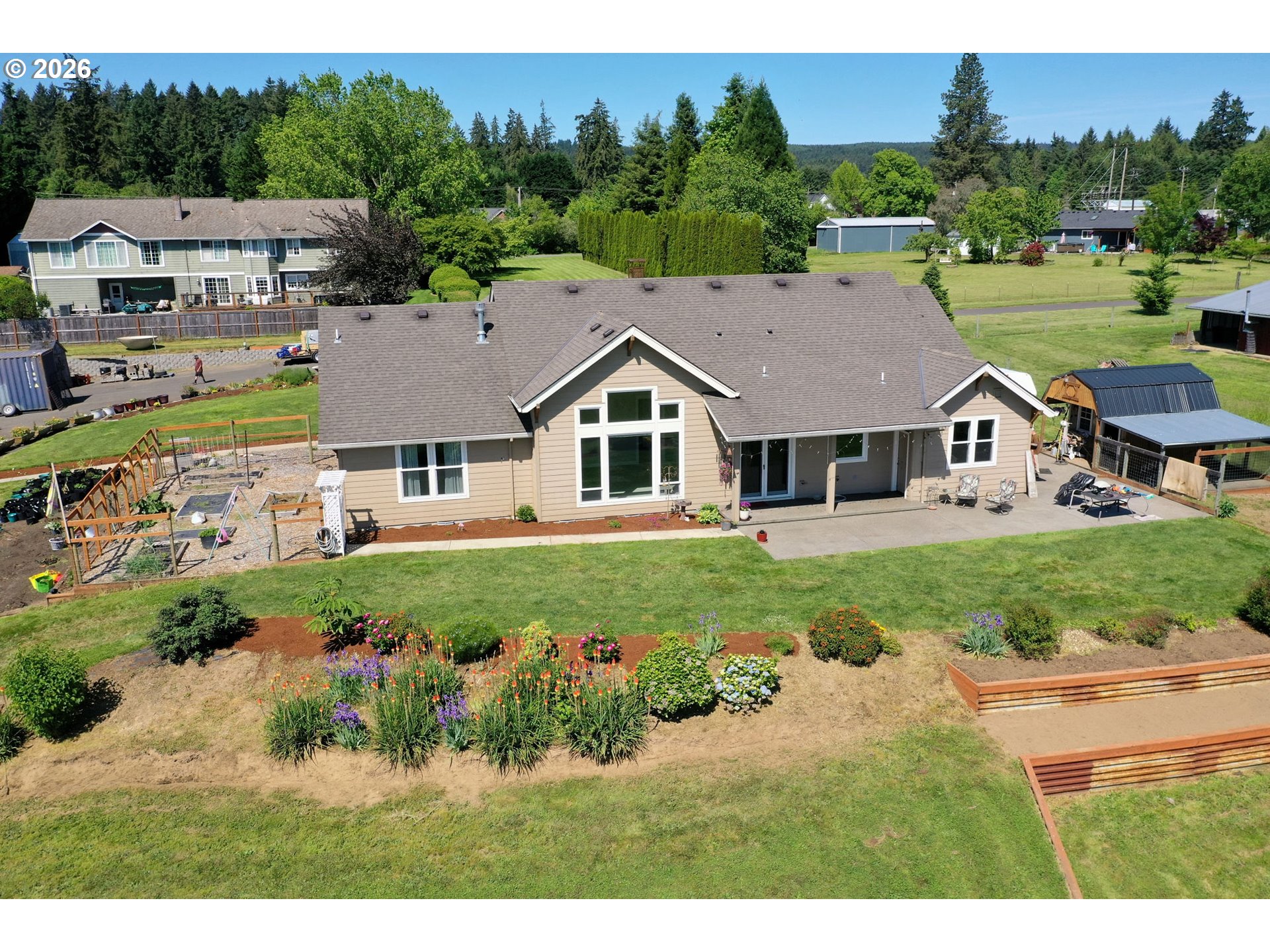 33058 Church Road Warren, OR 97053 - Photo 32 of 45 a aerial view of a house with garden