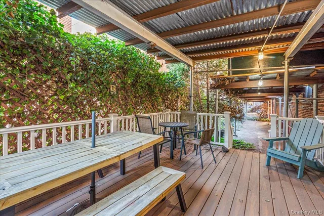 a front view of a building with parking space