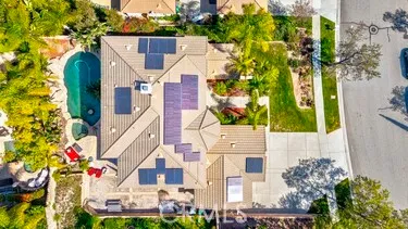 a view of a house with a patio