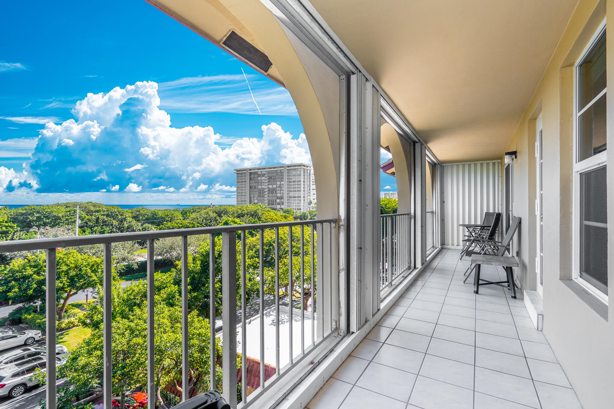 1111 South Ocean Boulevard, Unit 520 Boca Raton, FL 33432 - Photo 18 of 45 Balcony with peekaboo Ocean Views