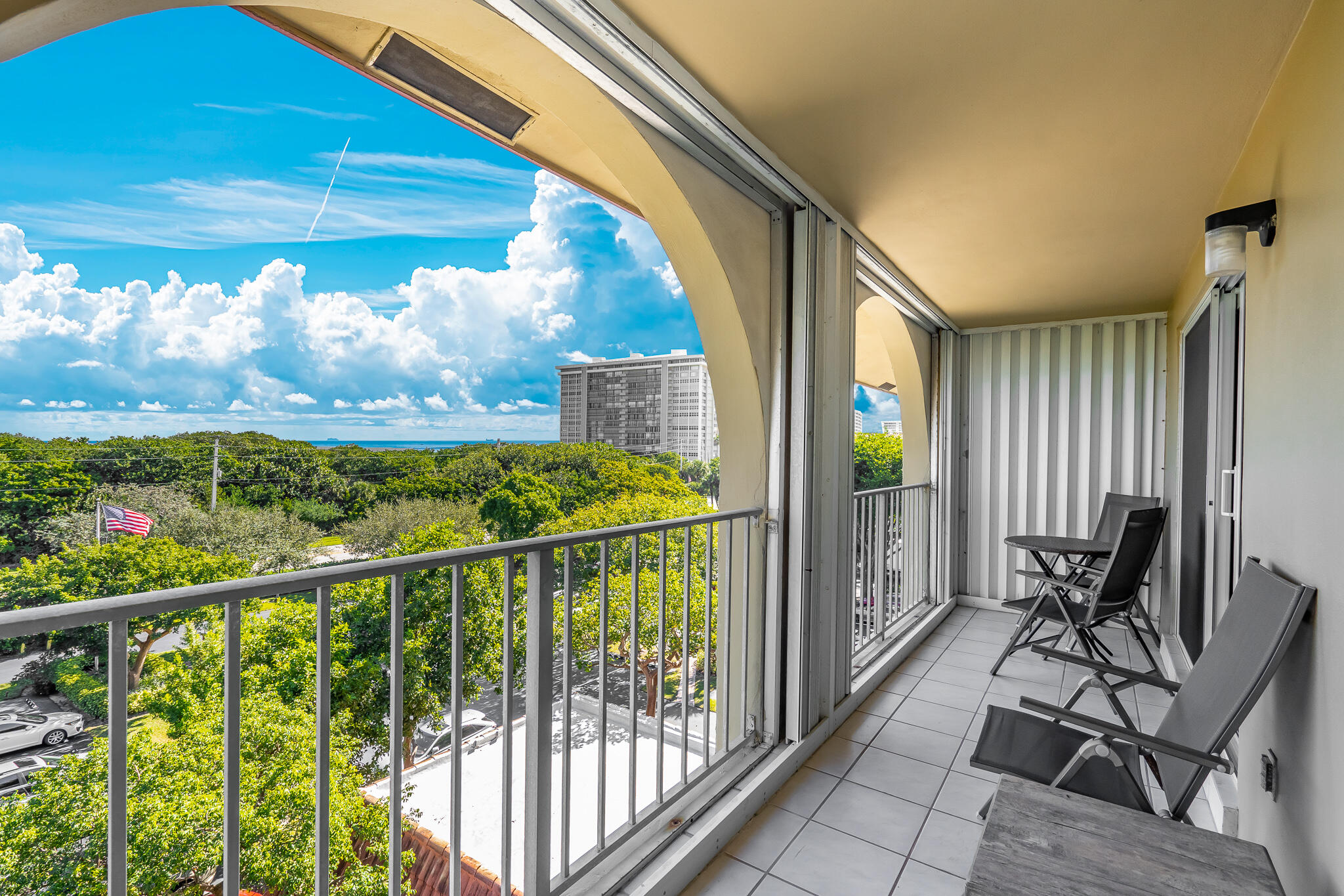 1111 South Ocean Boulevard, Unit 520 Boca Raton, FL 33432 - Photo 19 of 45 Balcony with peekaboo Ocean Views