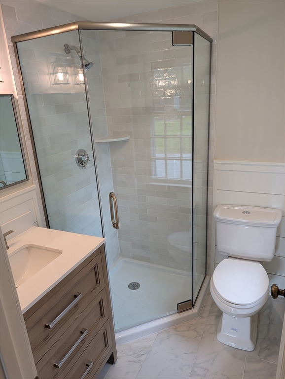 78 Old Pasture Road Cohasset, MA 02025 - Photo 25 of 27 a bathroom with a shower a toilet and a sink