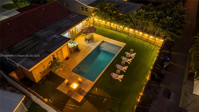 a view of an outdoor space and deck area