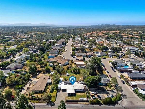 an aerial view of a city