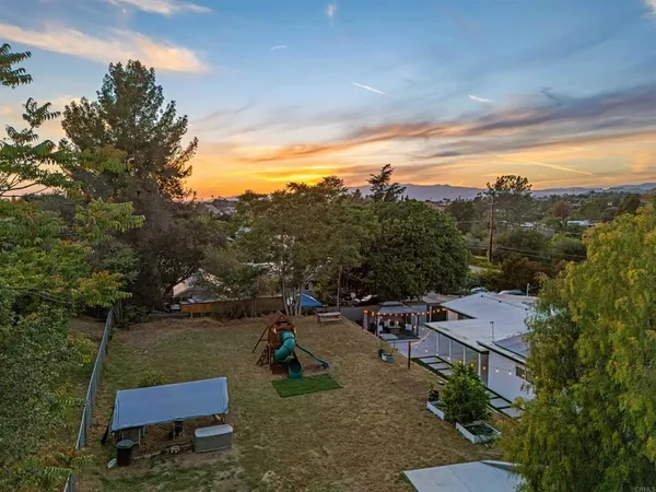 an aerial view of multiple house