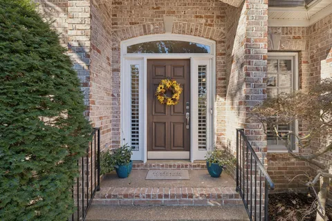 a front view of a building