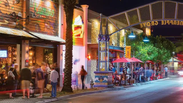 a view of street with sitting space