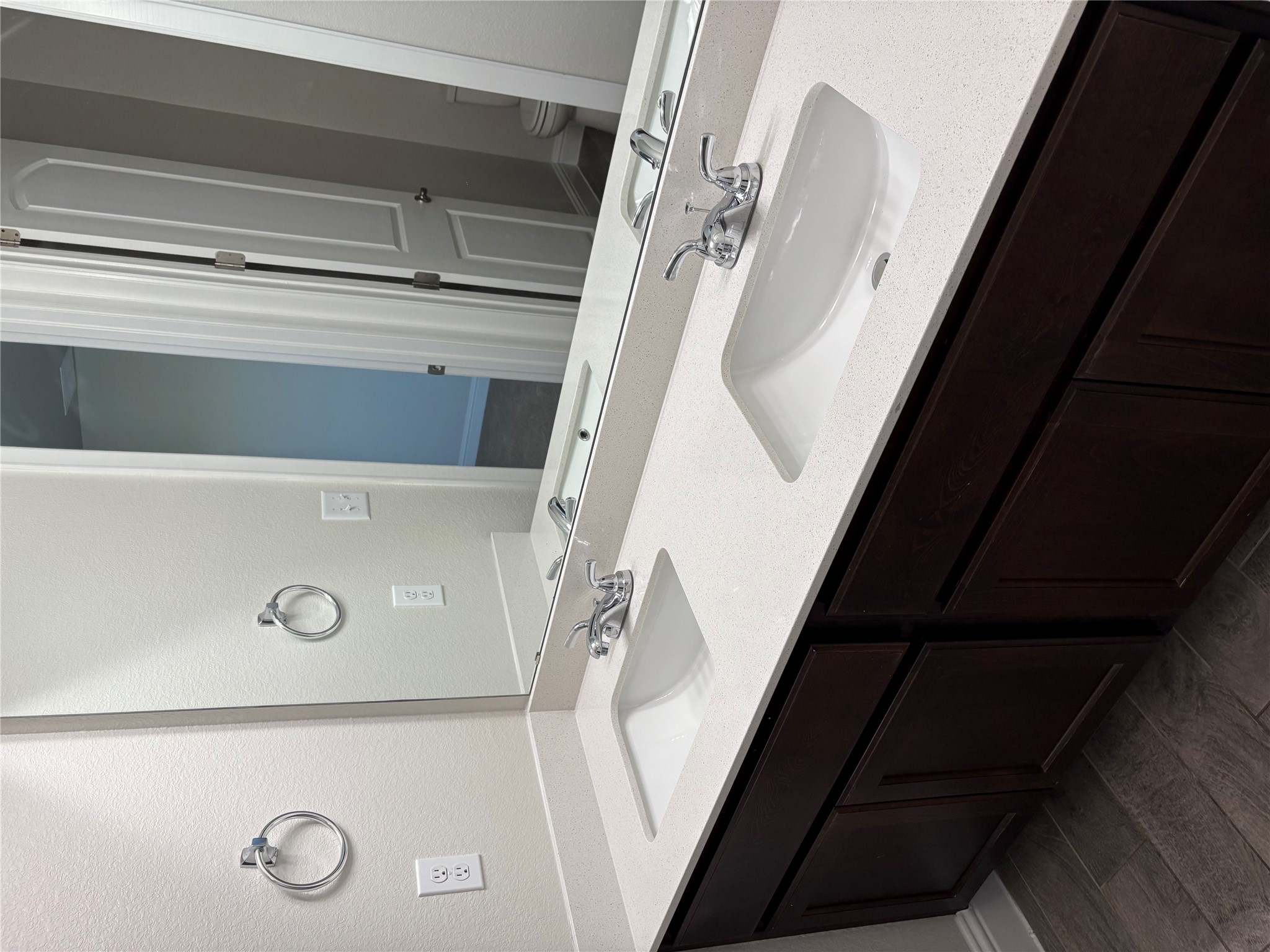 105 Stone Cyn Drive Georgetown, TX 78628 - Photo 12 of 18 Bathroom featuring double vanity and wood finished floors