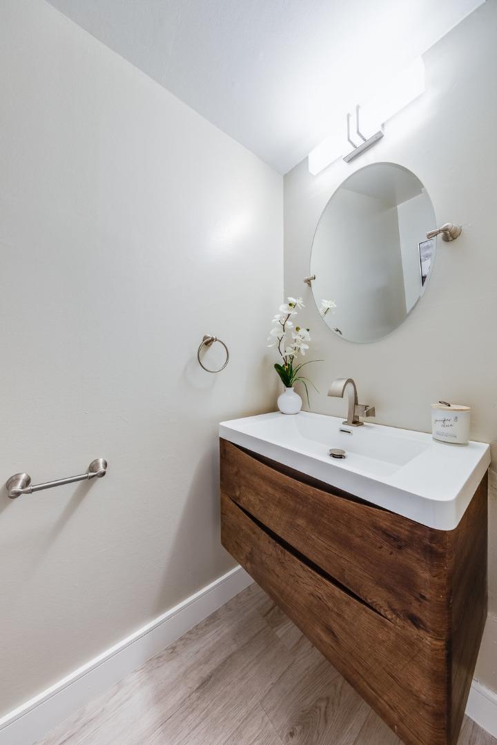 800 Rue Montagne Campbell, CA 95008 - Photo 21 of 53 a bathroom with a sink and a mirror