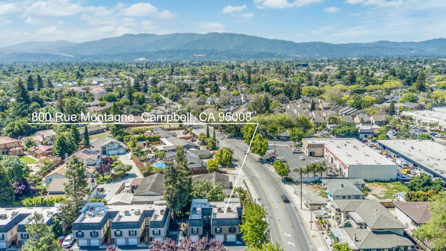 800 Rue Montagne Campbell, CA 95008 - Photo 45 of 53 an aerial view of residential houses and outdoor space