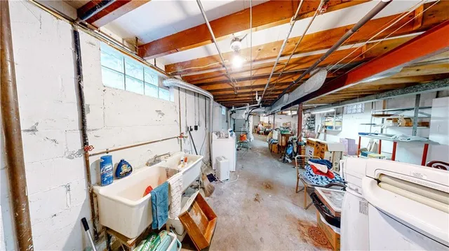 a view of storage and utility room