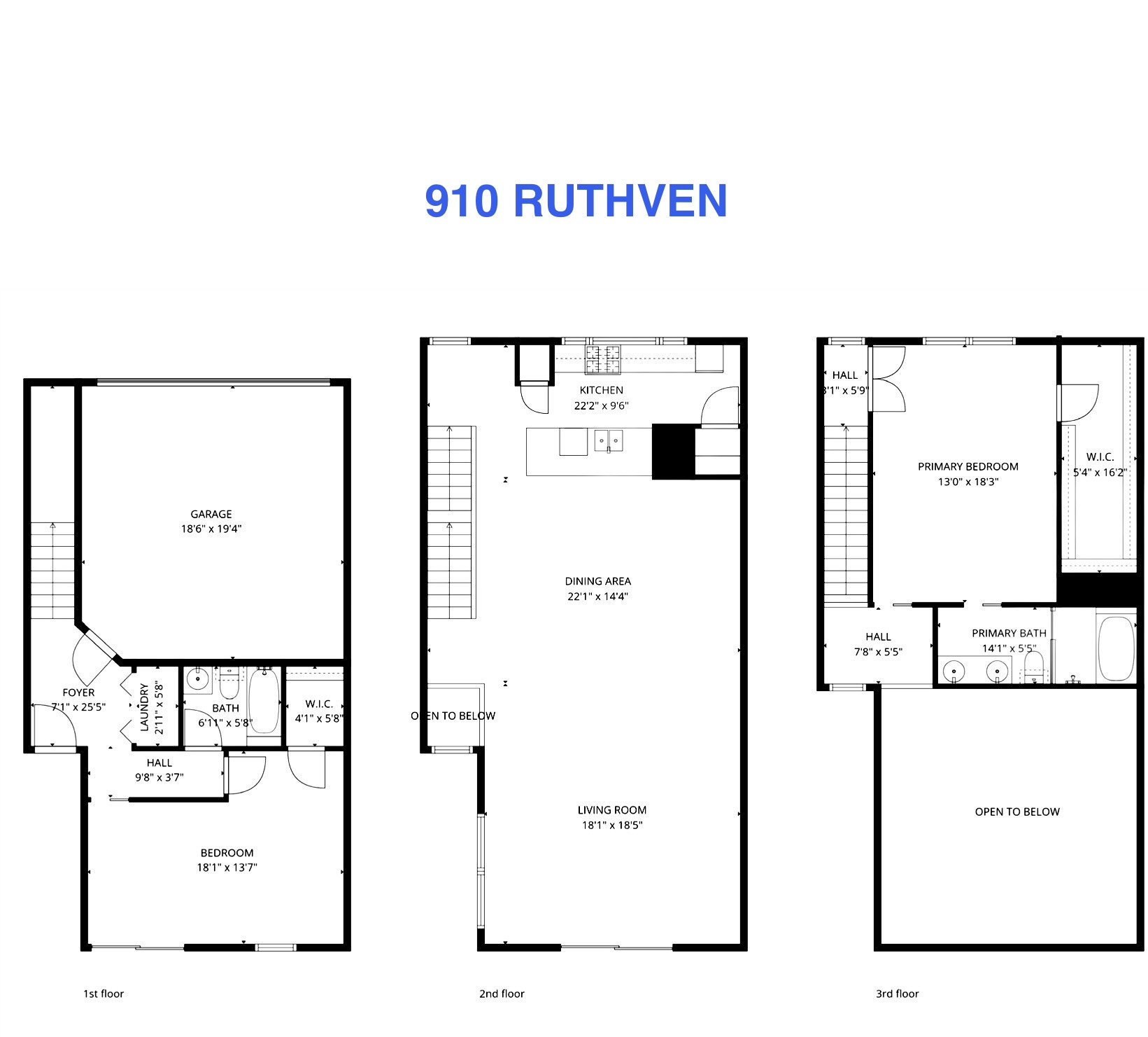 910 Ruthven Street Houston, TX 77019 - Photo 35 of 35 All three floor plans.
