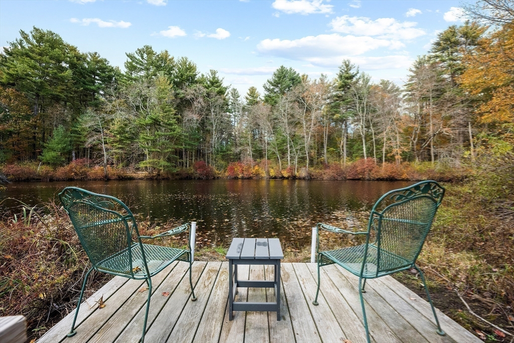 48 River Road Norfolk, MA 02056 - Photo 25 of 42 a view of a lake from a balcony with outdoor seating