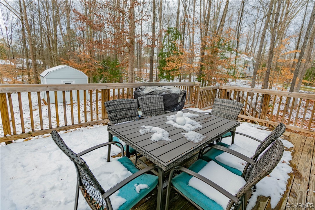 213 Cedar Ridge Drive Ruther Glen, VA 22546 - Photo 35 of 50 View of snow covered deck