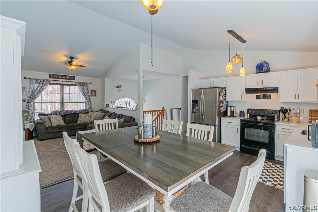 213 Cedar Ridge Drive Ruther Glen, VA 22546 - Photo 7 of 50 Dining area featuring dark hardwood / wood-style f