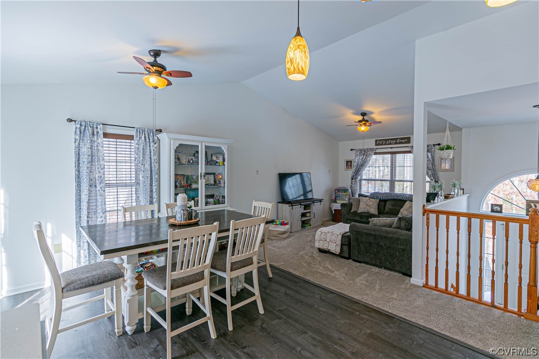 213 Cedar Ridge Drive Ruther Glen, VA 22546 - Photo 10 of 50 a view of a dining room with furniture and wooden floor