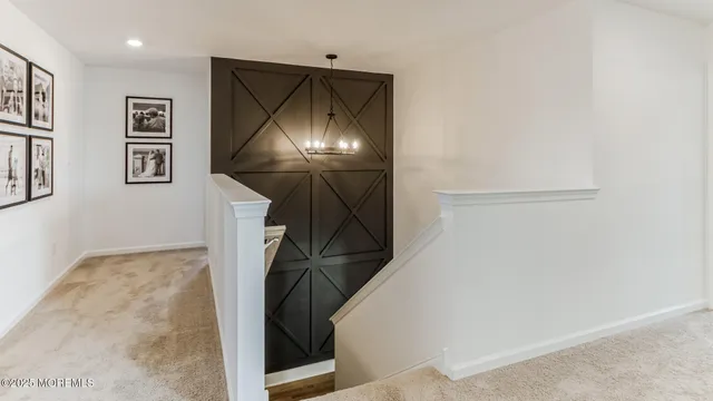 a view of small space with racks on the wall