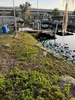 a view of a yard with an outdoor space