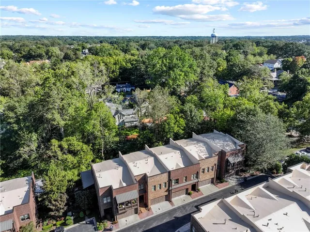 an aerial view of a city with lots of residential buildings