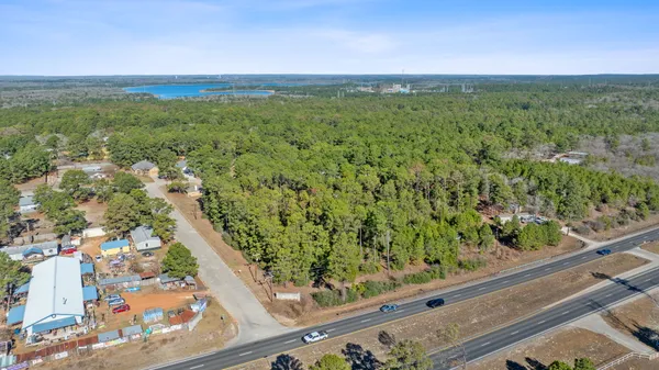 an aerial view of residential house with outdoor space