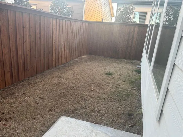a view of wooden fence