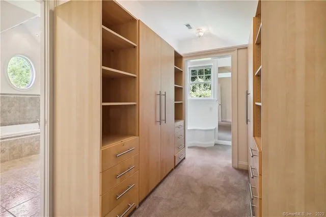 a view of closet area