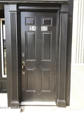 a view of a door of a house