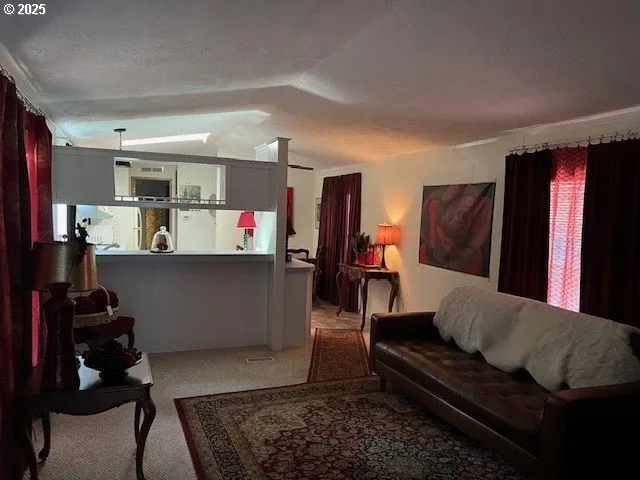 a living room with furniture and a couch