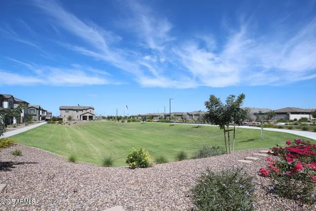 a view of a street with a building