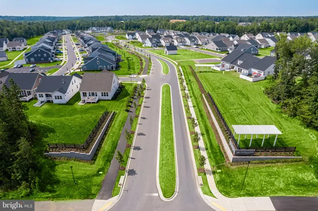 an aerial view of multiple house