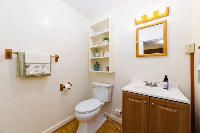 a view of a lake with houses