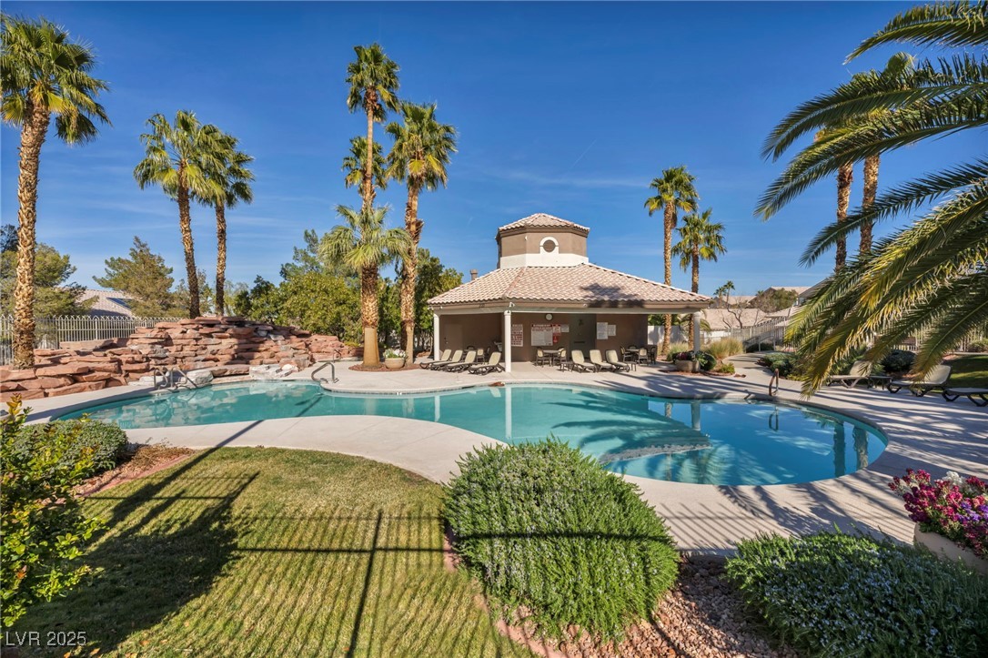 2107 Eaglepath Circle Henderson, NV 89074 - Photo 22 of 84 View of pool with a patio area