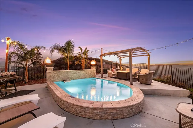 a view of outdoor space with seating