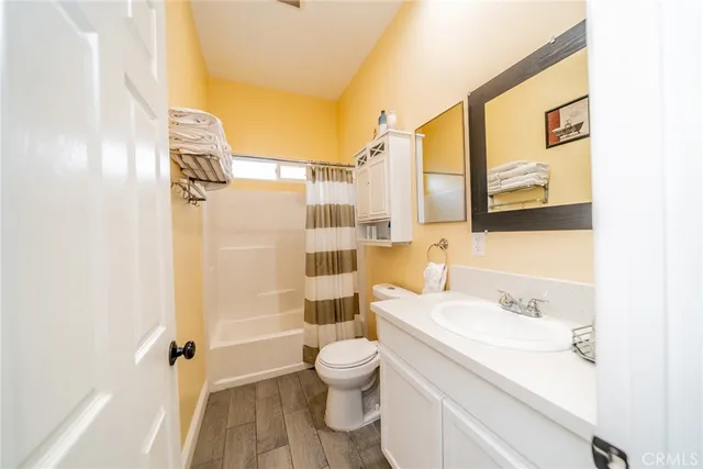 a view of backyard with outdoor seating