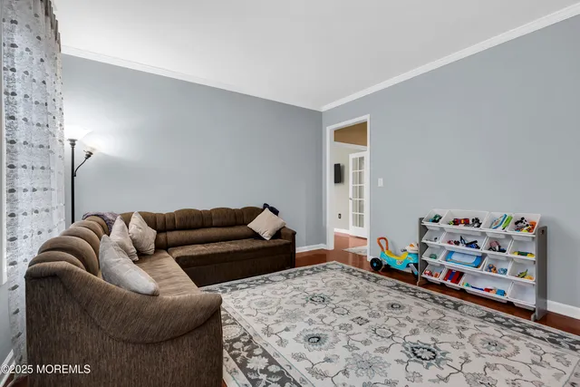 a living room with furniture and a couch
