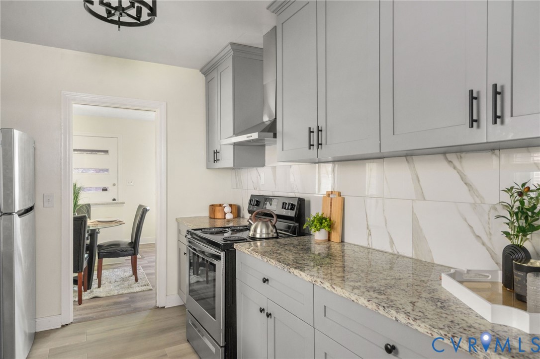 750 Hampton Road Petersburg, VA 23805 - Photo 12 of 33 Modern kitchen featuring granite countertops, ligh