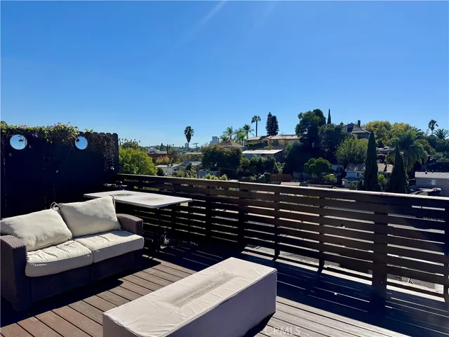 a view of a couches in the roof deck