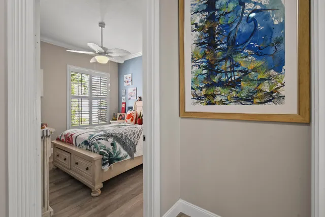 an aerial view of a house with outdoor space and lake view