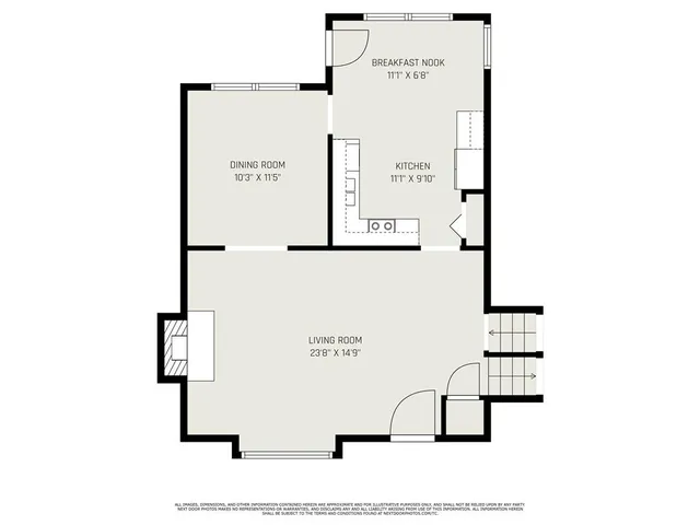 a picture of a bench in front of a door