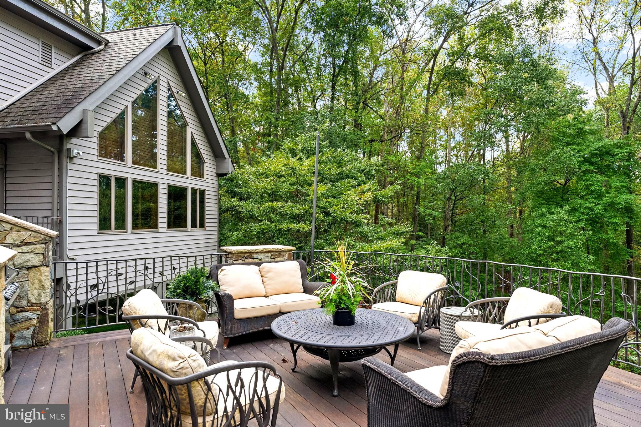 536 Springvale Road Great Falls, VA 22066 - Photo 134 of 139 a view of a patio with a dining table and chairs