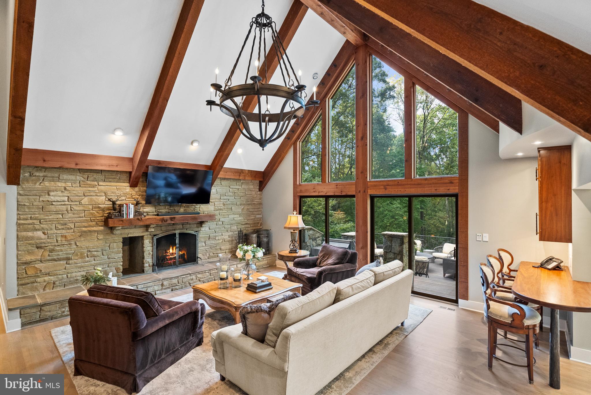 536 Springvale Road Great Falls, VA 22066 - Photo 21 of 139 a living room with fireplace furniture and a fireplace